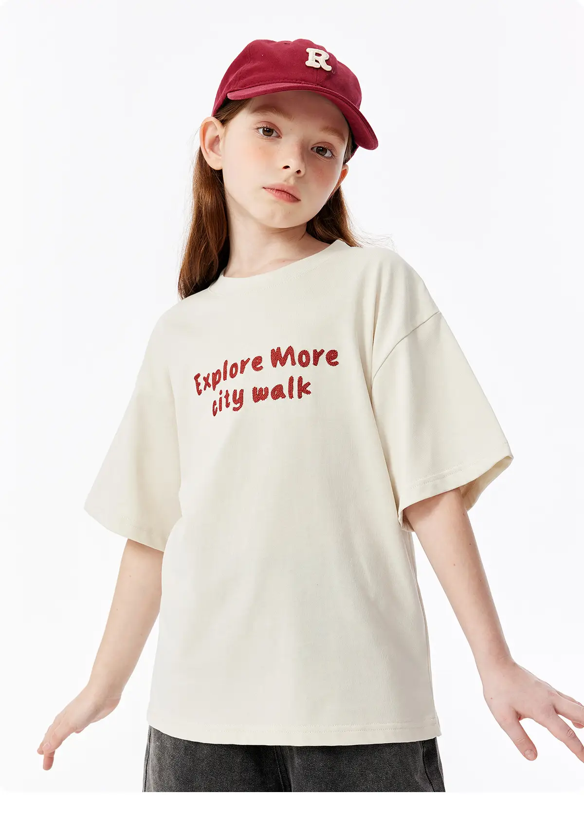 Green Embroidered T-Shirt for Girls Boys Summer Casual — feature 26