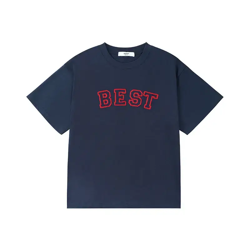 Girls Boys Cotton T-Shirt Red "BEST" Print - Image 2