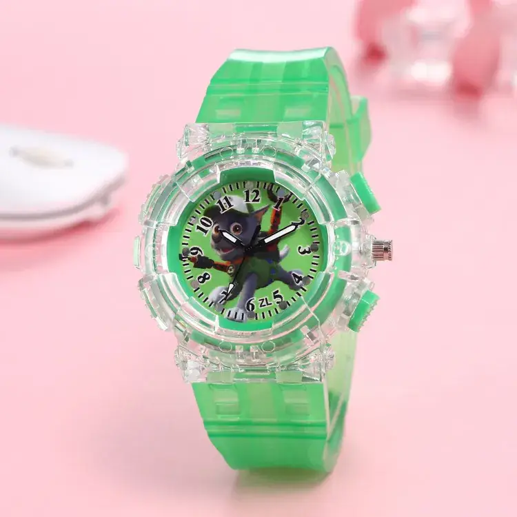 Cartoon Wangwang Kids Digital Quartz Watch Pink