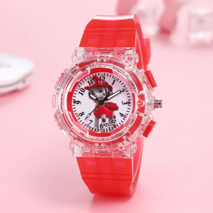 Cartoon Wangwang Kids Digital Quartz Watch Pink — feature 1