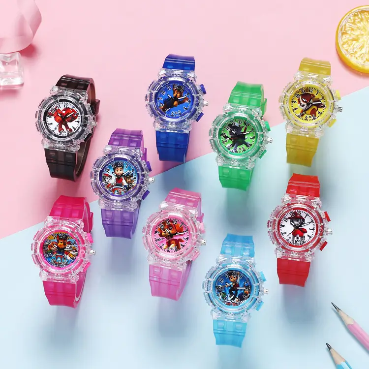 Cartoon Wangwang Kids Digital Quartz Watch Pink — feature 11