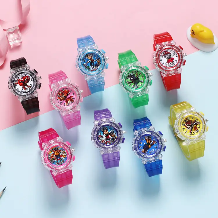 Cartoon Wangwang Kids Digital Quartz Watch Pink — feature 12