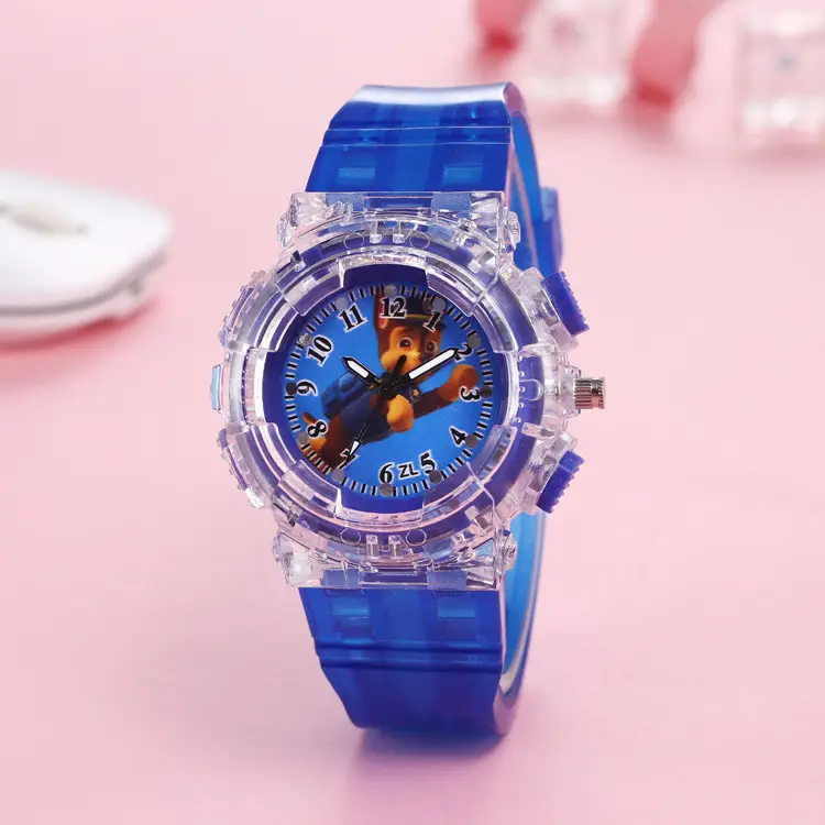 Cartoon Wangwang Kids Digital Quartz Watch Pink — feature 2
