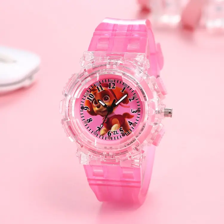 Cartoon Wangwang Kids Digital Quartz Watch Pink — feature 5