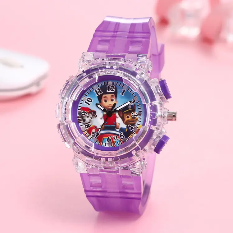 Cartoon Wangwang Kids Digital Quartz Watch Pink — feature 7