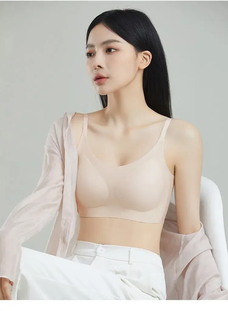 Thin Seamless Underwear Women Small Chest Large No Steel Ring — feature 18