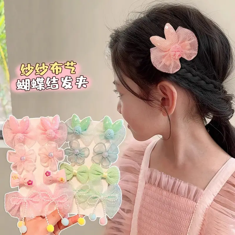 Princess Bow Hair Clip for Girls Pink Baby Flower Accessory - Image 7