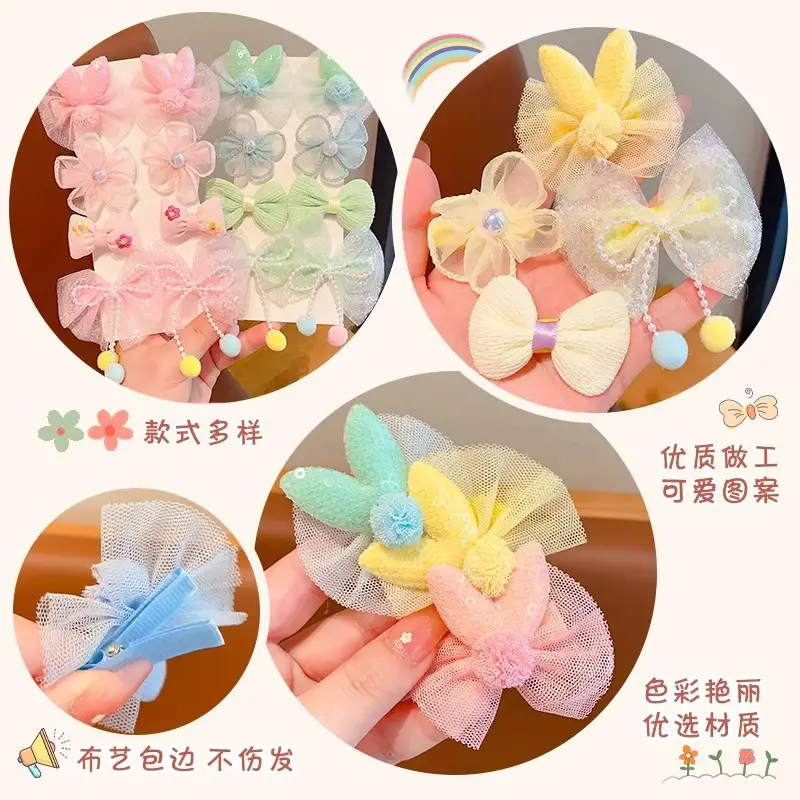 Princess Bow Hair Clip for Girls Pink Baby Flower Accessory - Image 9