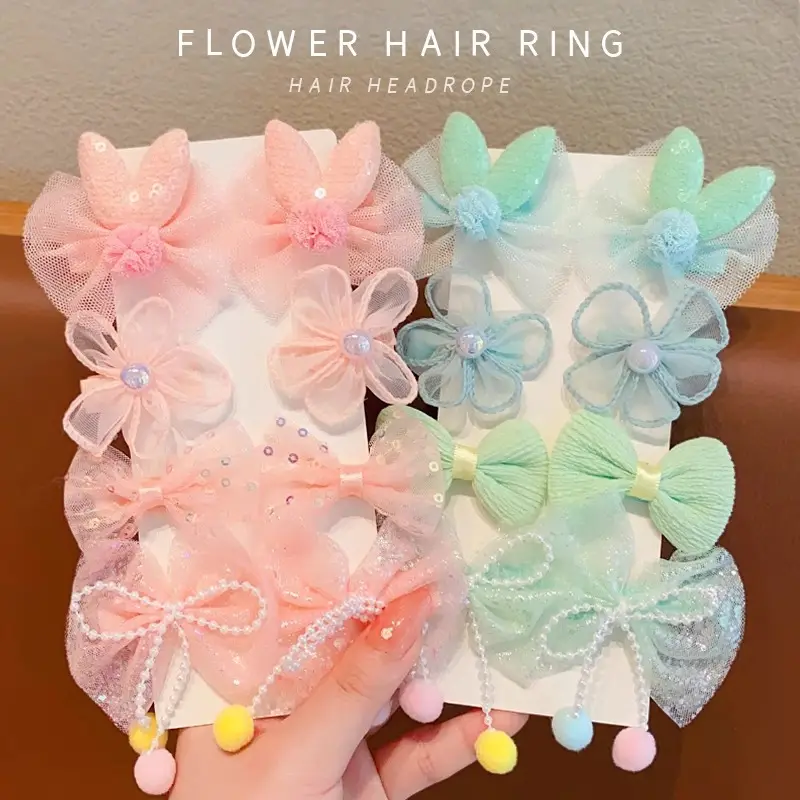 Princess Bow Hair Clip for Girls Pink Baby Flower Accessory - Image 10