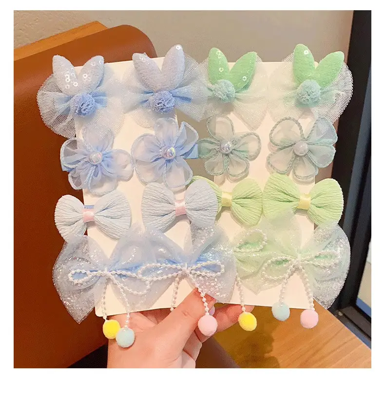Princess Bow Hair Clip for Girls Pink Baby Flower Accessory — feature 7