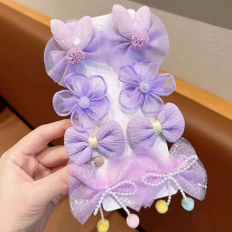 Princess Bow Hair Clip for Girls Pink Baby Flower Accessory - Image 3
