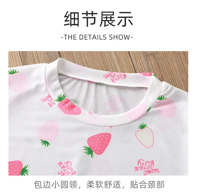 New children's pajamas summer suit cartoon printing boys thin short sleeve girls home clothes children's clothing wholesale — feature 10