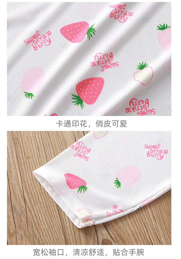 New children's pajamas summer suit cartoon printing boys thin short sleeve girls home clothes children's clothing wholesale — feature 11