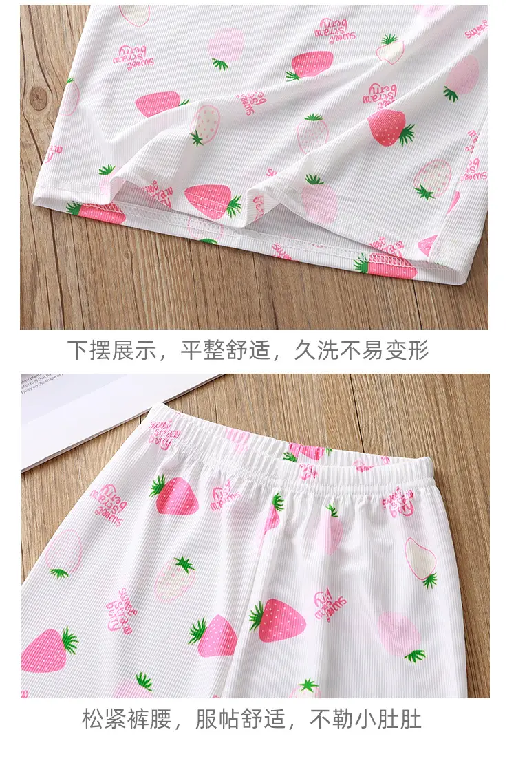 New children's pajamas summer suit cartoon printing boys thin short sleeve girls home clothes children's clothing wholesale — feature 12