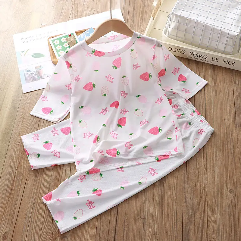 New children's pajamas summer suit cartoon printing boys thin short sleeve girls home clothes children's clothing wholesale — feature 15