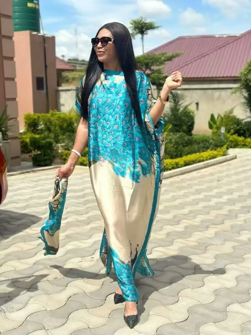Abaya Summer Long Dress African Robe Large Size - Image 16