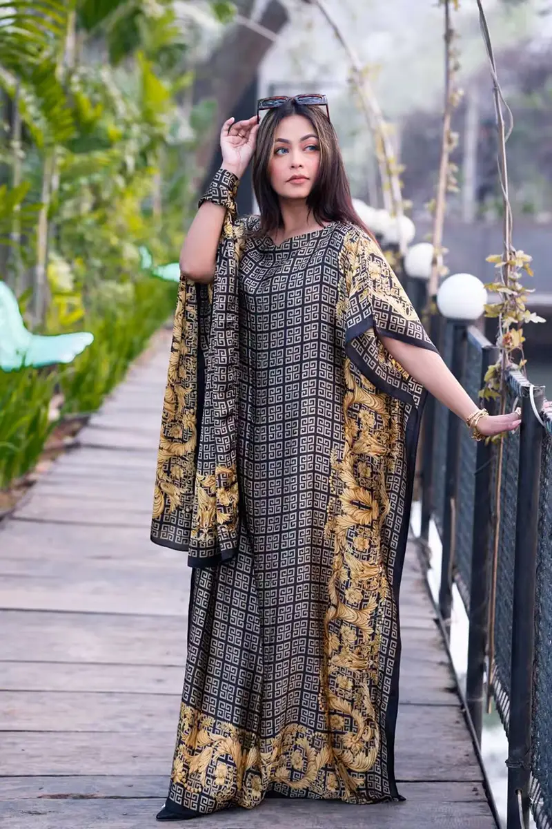 Abaya Summer Long Dress African Robe Large Size - Image 32