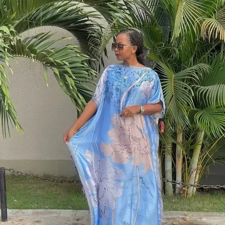 Abaya Summer Long Dress African Robe Large Size - Image 36