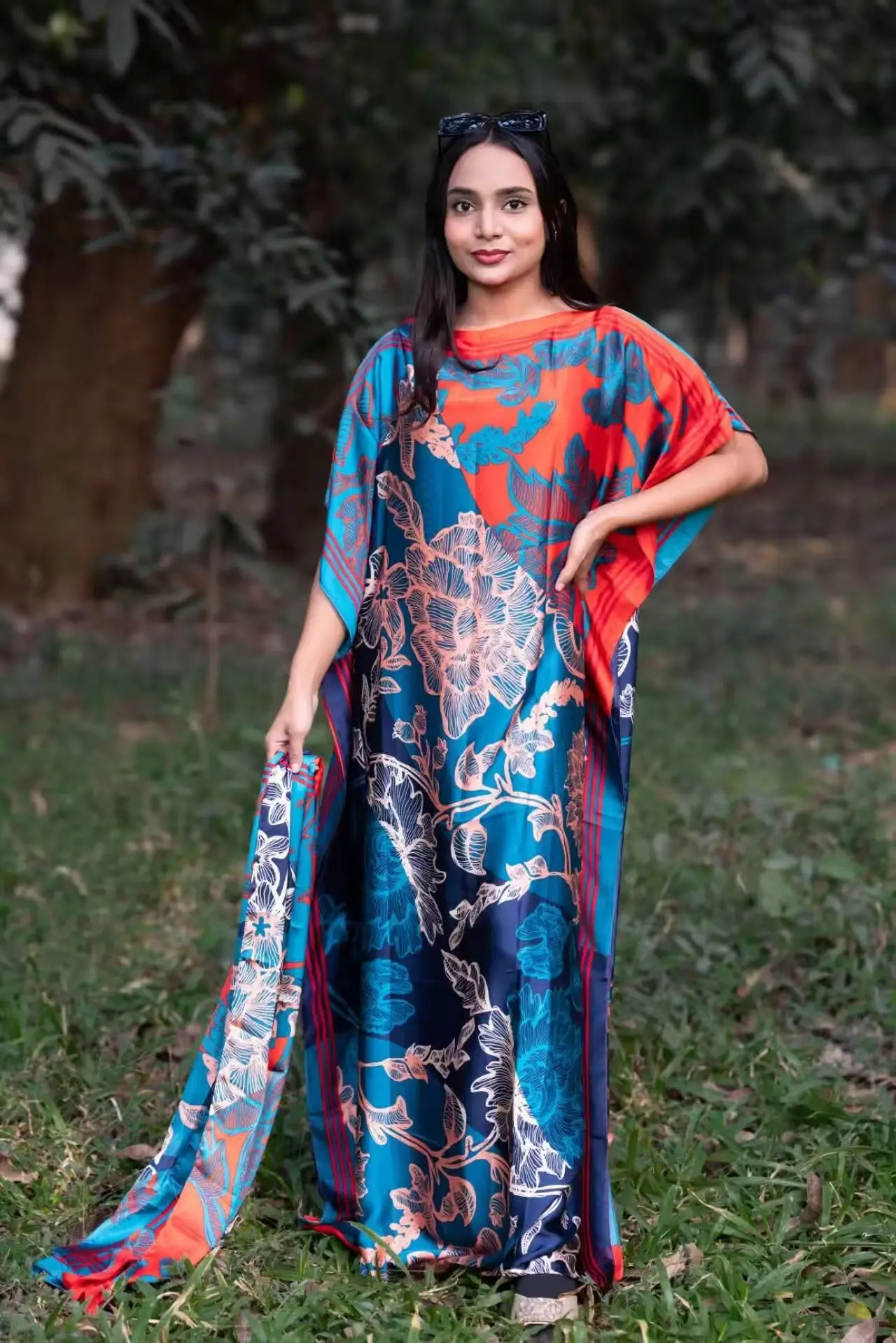 Abaya Summer Long Dress African Robe Large Size - Image 4