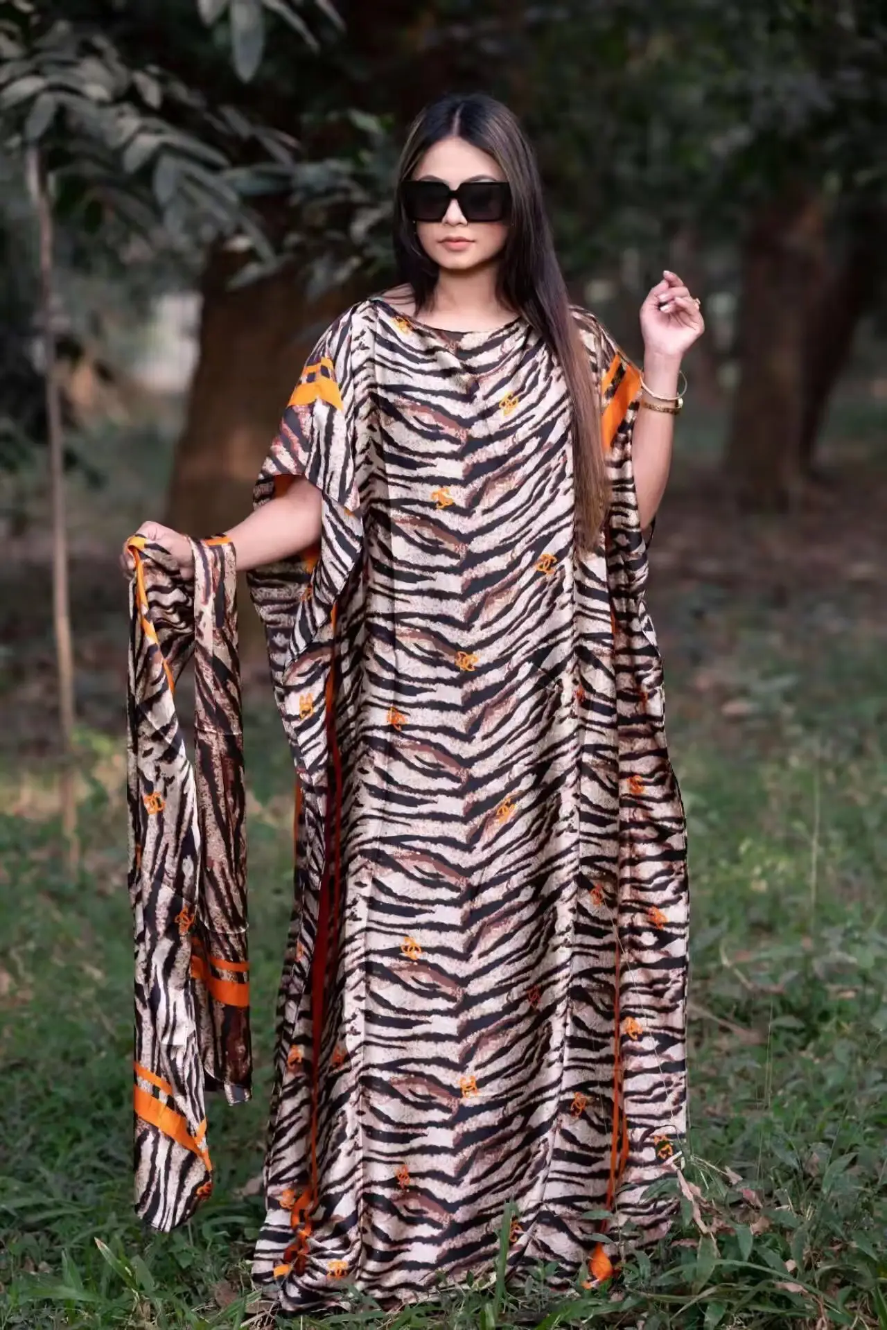 Abaya Summer Long Dress African Robe Large Size - Image 41