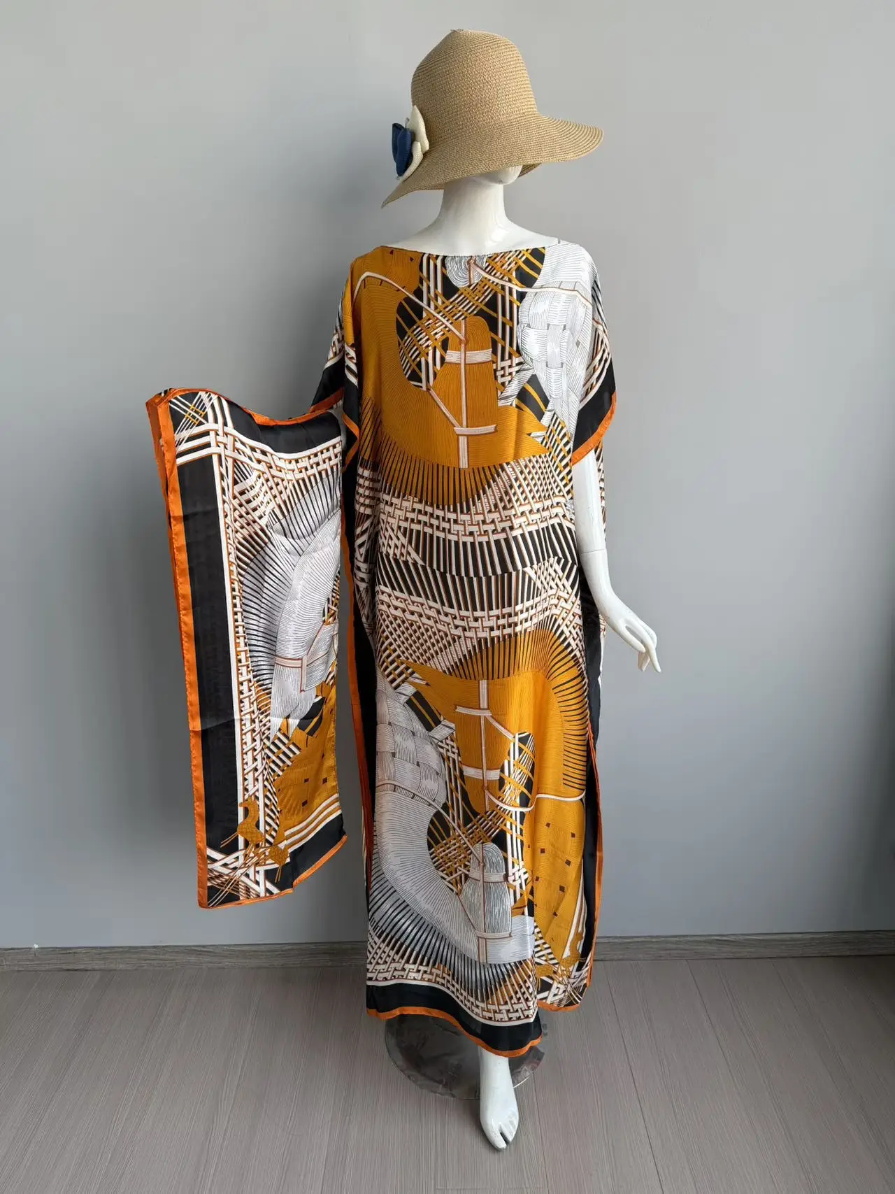 Abaya Summer Long Dress African Robe Large Size - Image 45