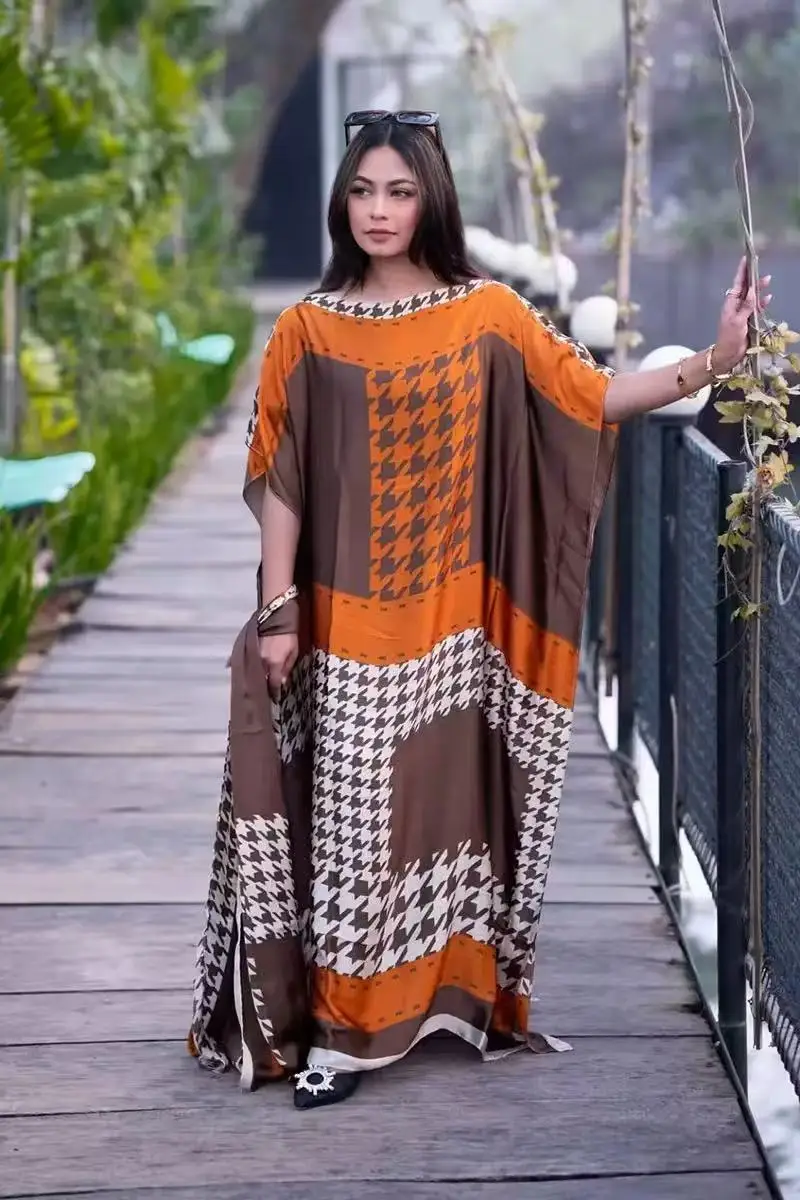 Abaya Summer Long Dress African Robe Large Size - Image 48