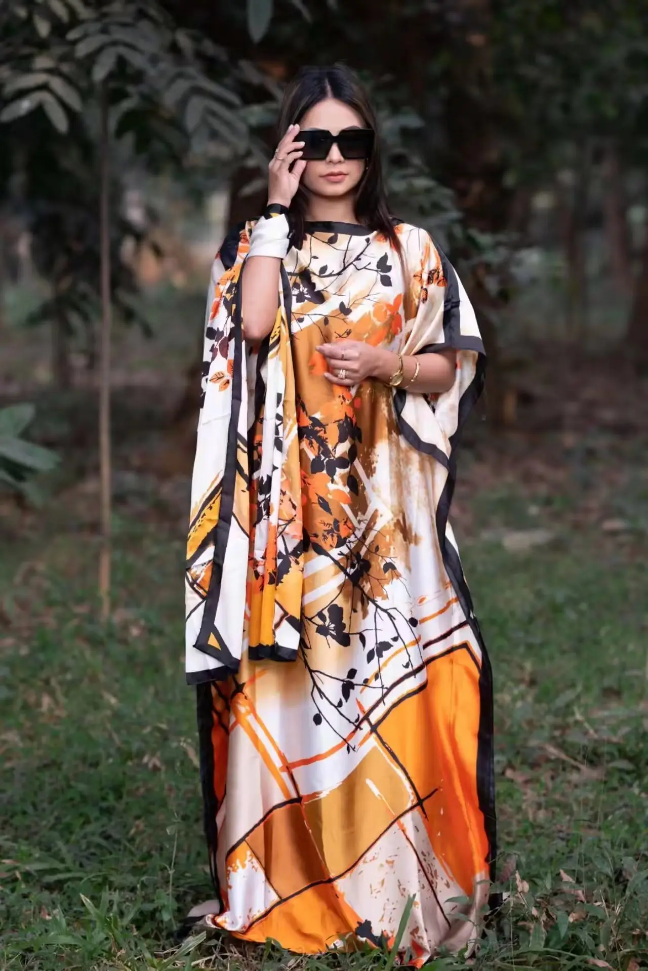 Abaya Summer Long Dress African Robe Large Size - Image 5