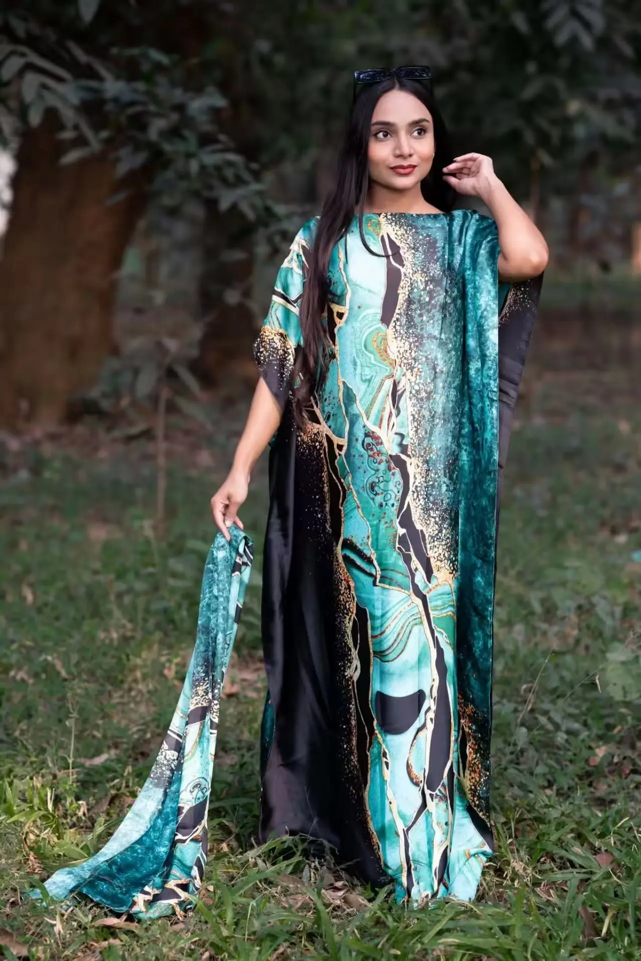 Abaya Summer Long Dress African Robe Large Size - Image 6