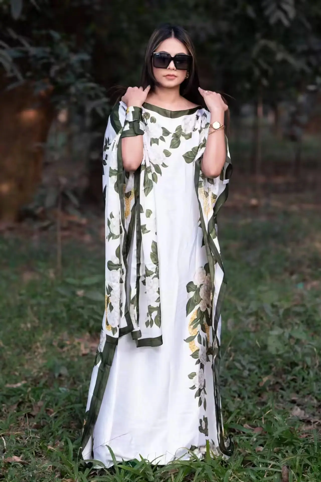 Abaya Summer Long Dress African Robe Large Size - Image 8