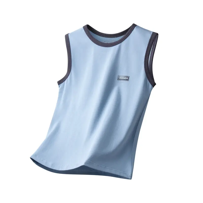 Children's Sleeveless Vest Light Blue Summer Wear