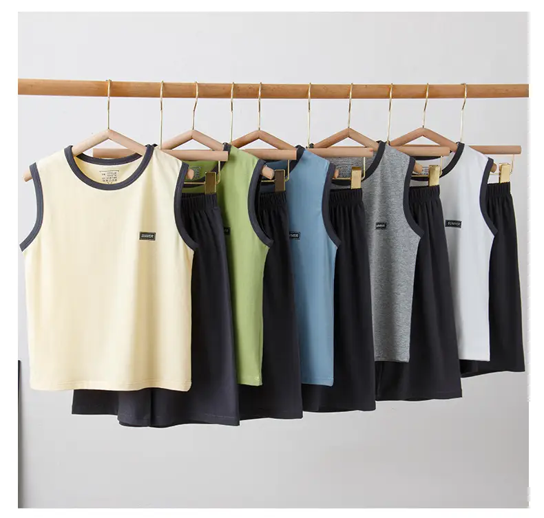 Children's Sleeveless Vest Light Blue Summer Wear — feature 17