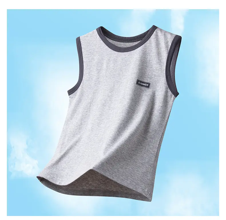 Children's Sleeveless Vest Light Blue Summer Wear — feature 20