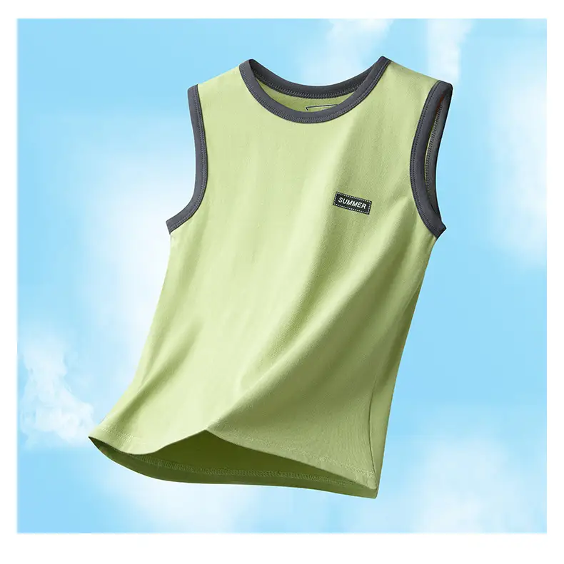 Children's Sleeveless Vest Light Blue Summer Wear — feature 21