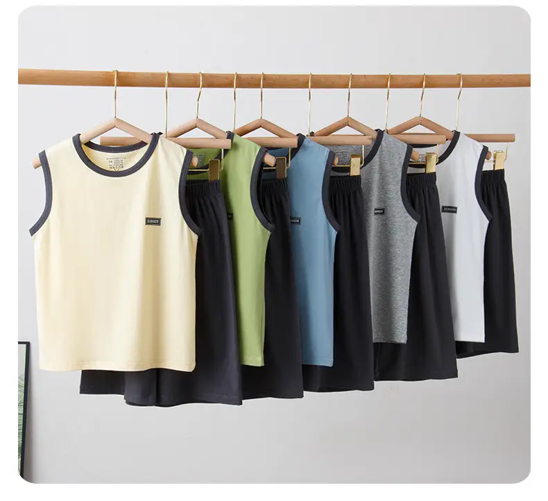 Children's Sleeveless Vest Light Blue Summer Wear — feature 5