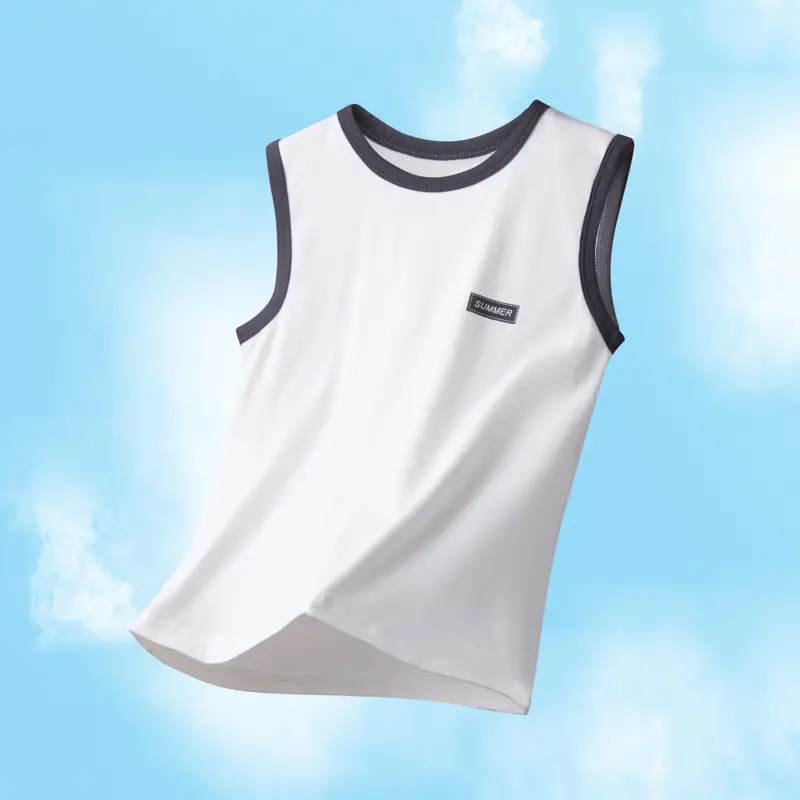 Children's Sleeveless Vest Light Blue Summer Wear