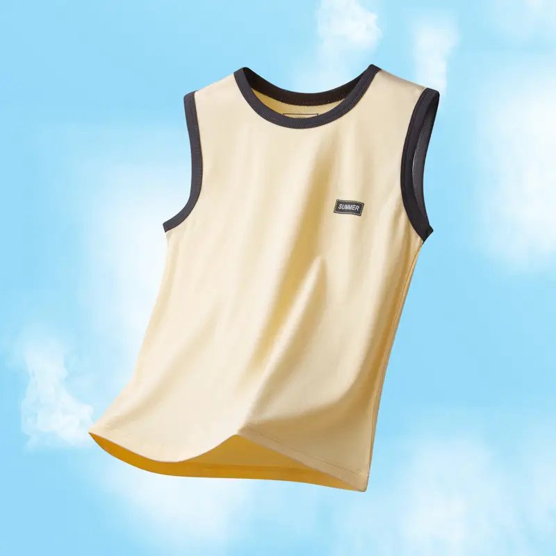 Children's Sleeveless Vest Light Blue Summer Wear