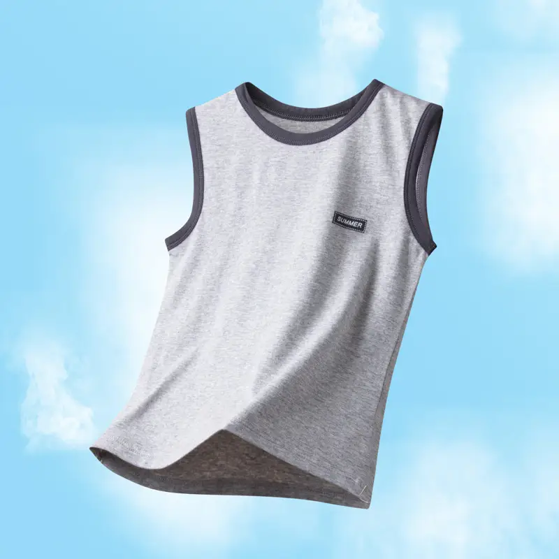 Children's Sleeveless Vest Light Blue Summer Wear
