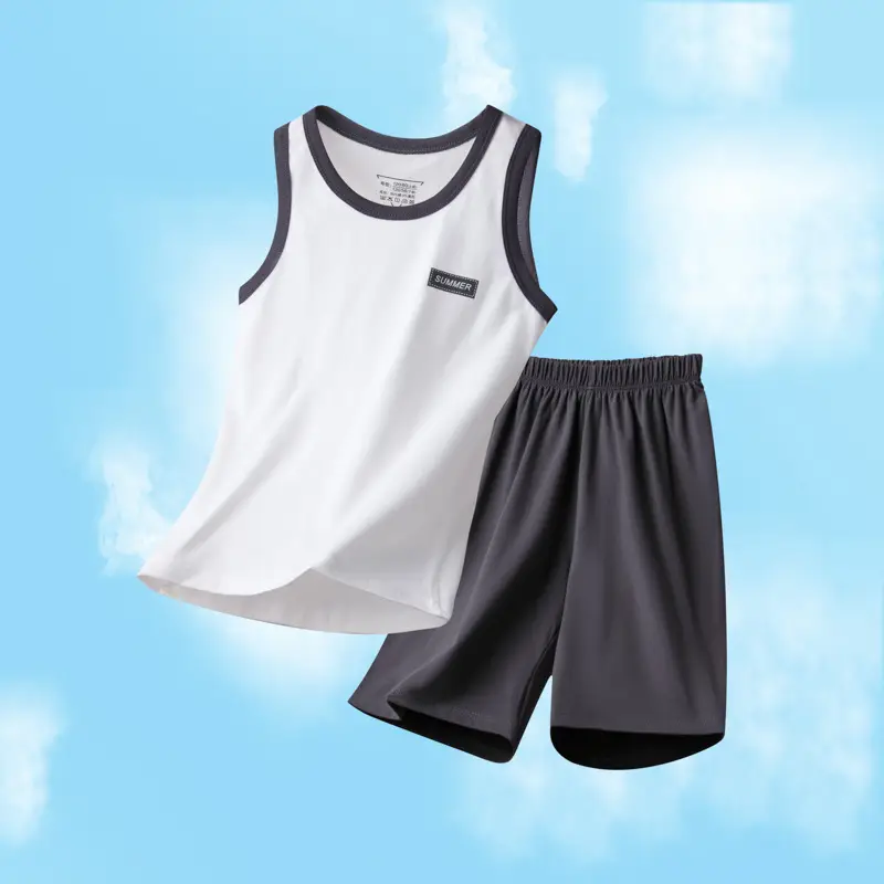 Children's Sleeveless Vest Lycra Cotton Medium Large - Image 9
