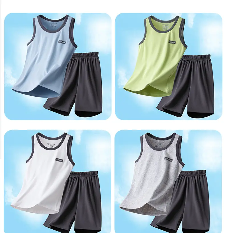 Children's Sleeveless Vest Lycra Cotton Medium Large — feature 10