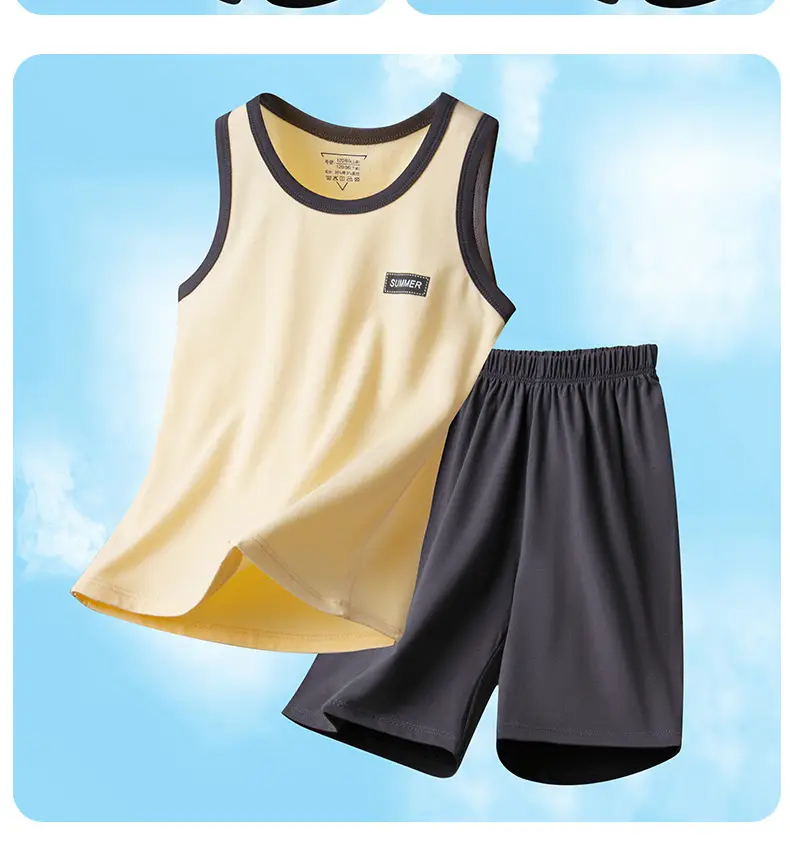 Children's Sleeveless Vest Lycra Cotton Medium Large — feature 11