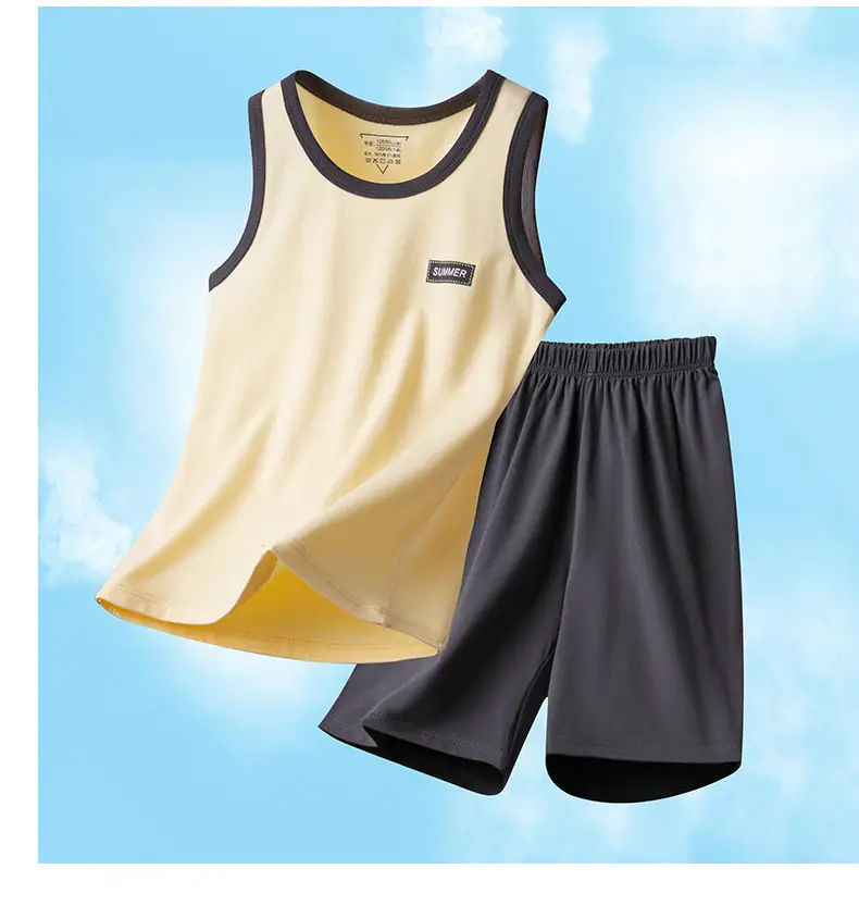 Children's Sleeveless Vest Lycra Cotton Medium Large — feature 17