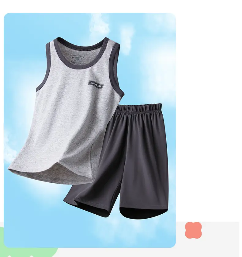 Children's Sleeveless Vest Lycra Cotton Medium Large — feature 18