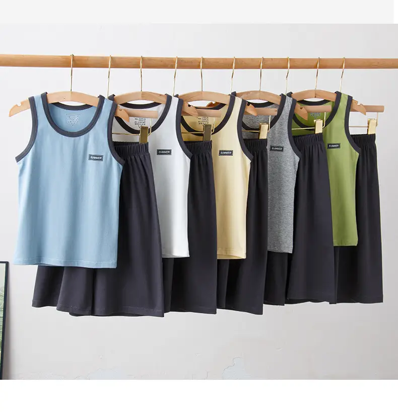 Children's Sleeveless Vest Lycra Cotton Medium Large — feature 20