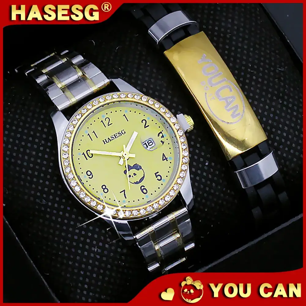 Women's Quartz Watch with Gold Dial Steel Strap - Image 13