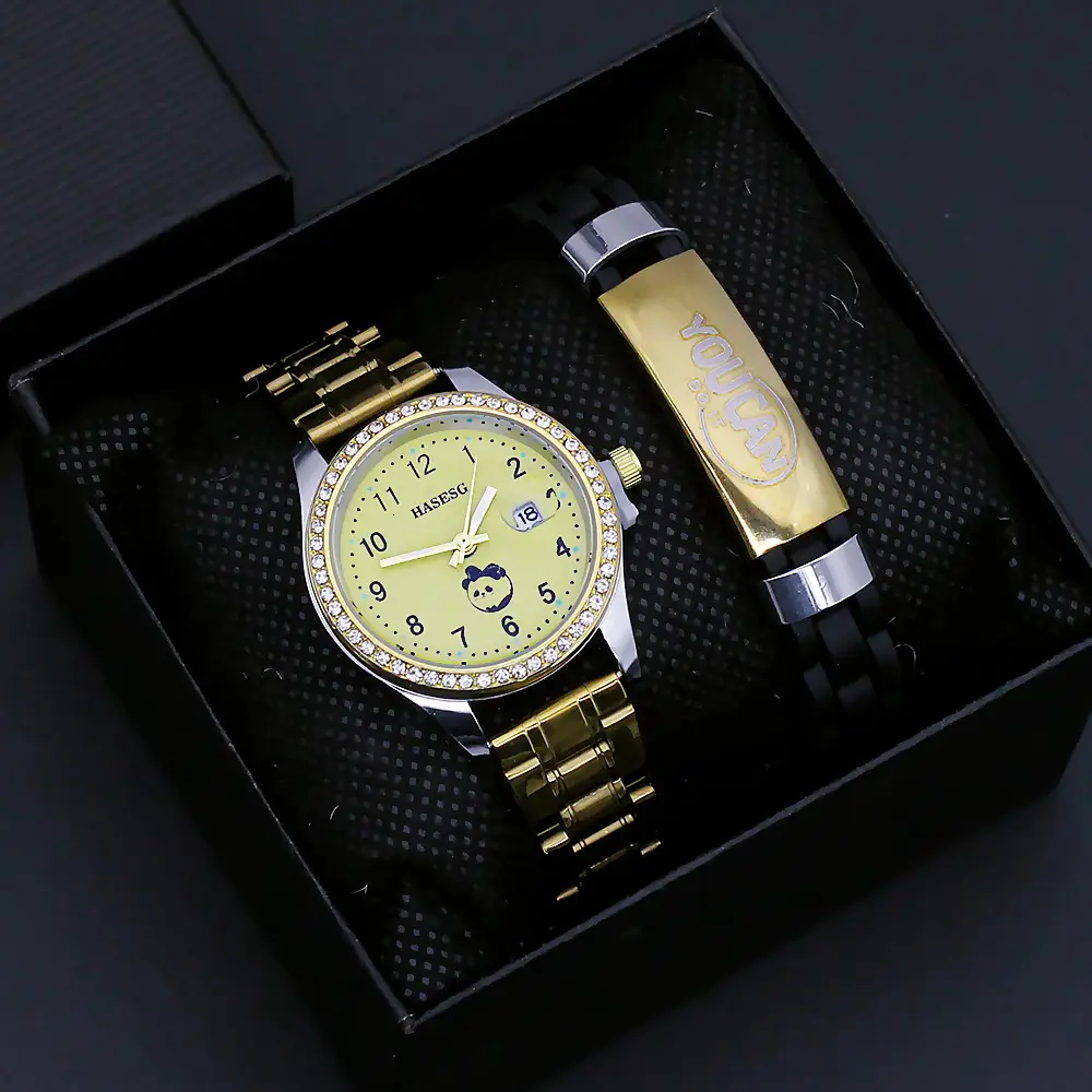 Women's Quartz Watch with Gold Dial Steel Strap — feature 10
