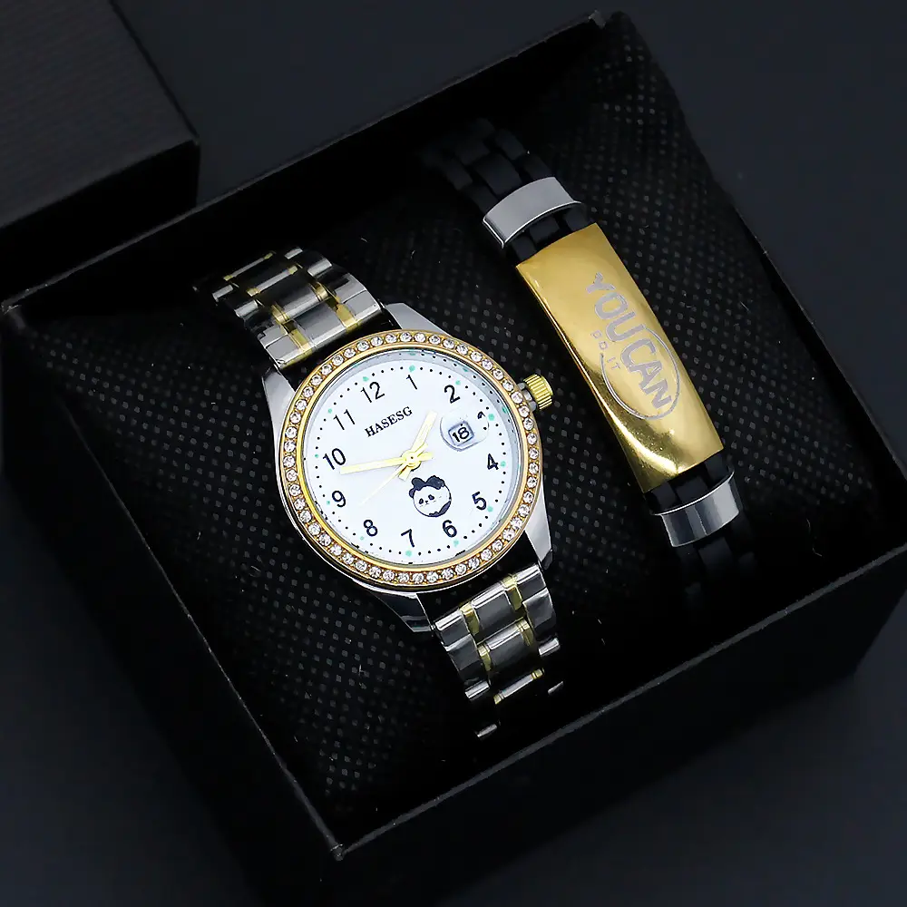 Women's Quartz Watch with Gold Dial Steel Strap — feature 11