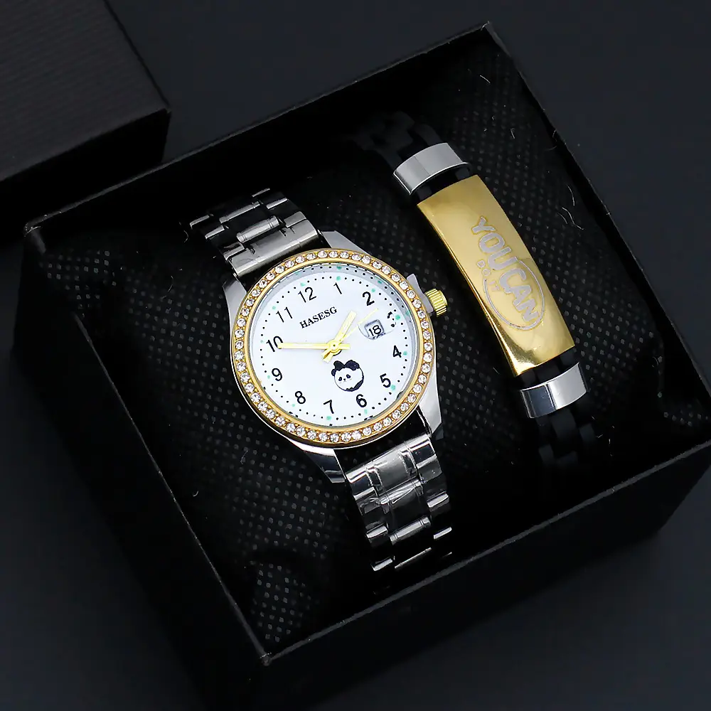 Women's Quartz Watch with Gold Dial Steel Strap — feature 7