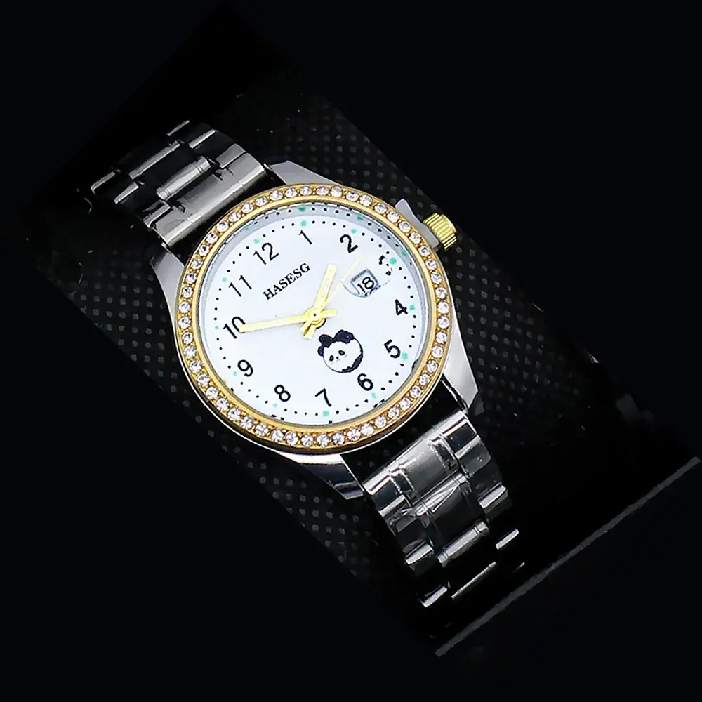 Women's Quartz Watch with Gold Dial Steel Strap - Image 7