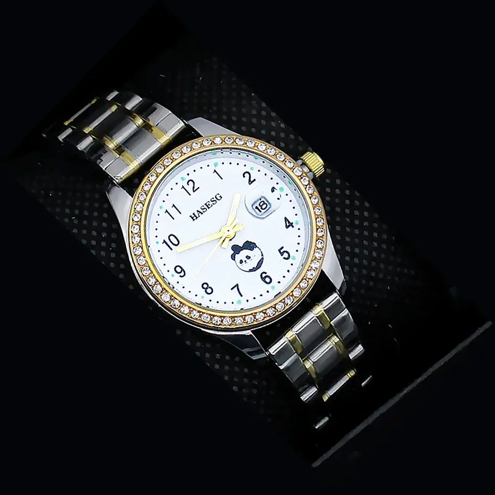 Women's Quartz Watch with Gold Dial Steel Strap - Image 8