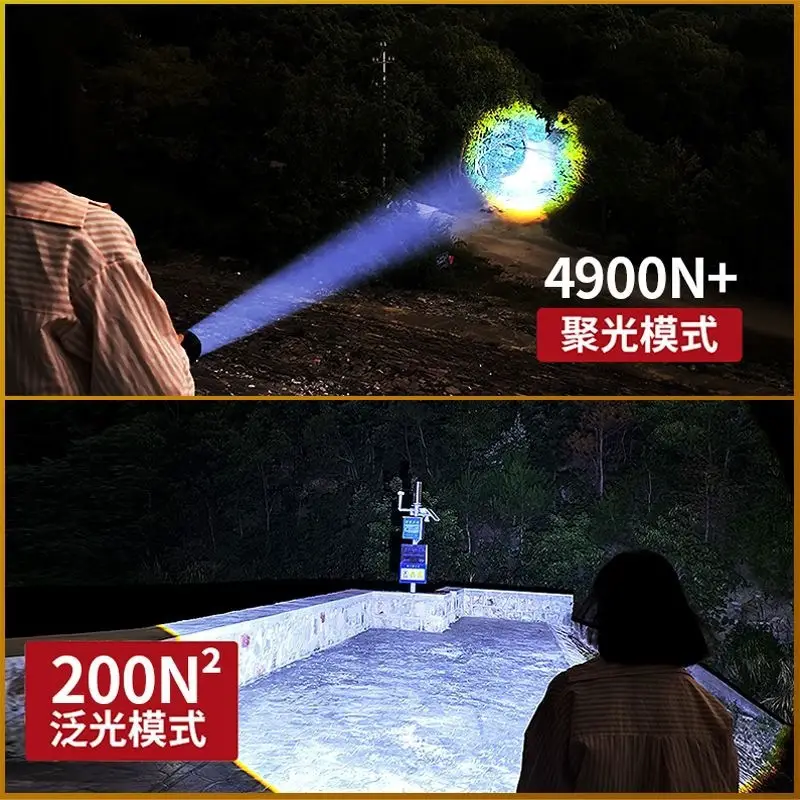 USB Rechargeable 4900N+ & 200N+ Flashlight Outdoor Emergency